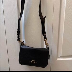 Coach Black Leather Crossbody Bag